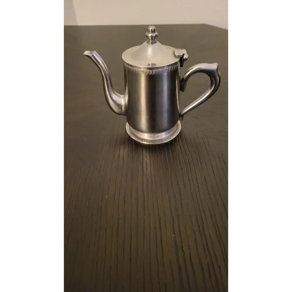 Vintage Brandware Stainless Steel Mini Teapot Coffee Pot Japan 4-B Mid Century